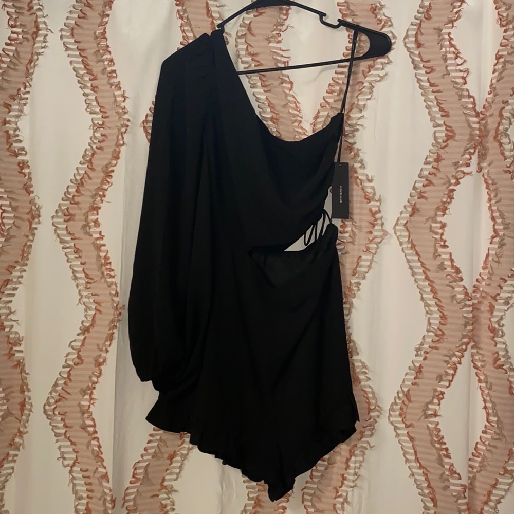 Lulus one shoulder cutout romper